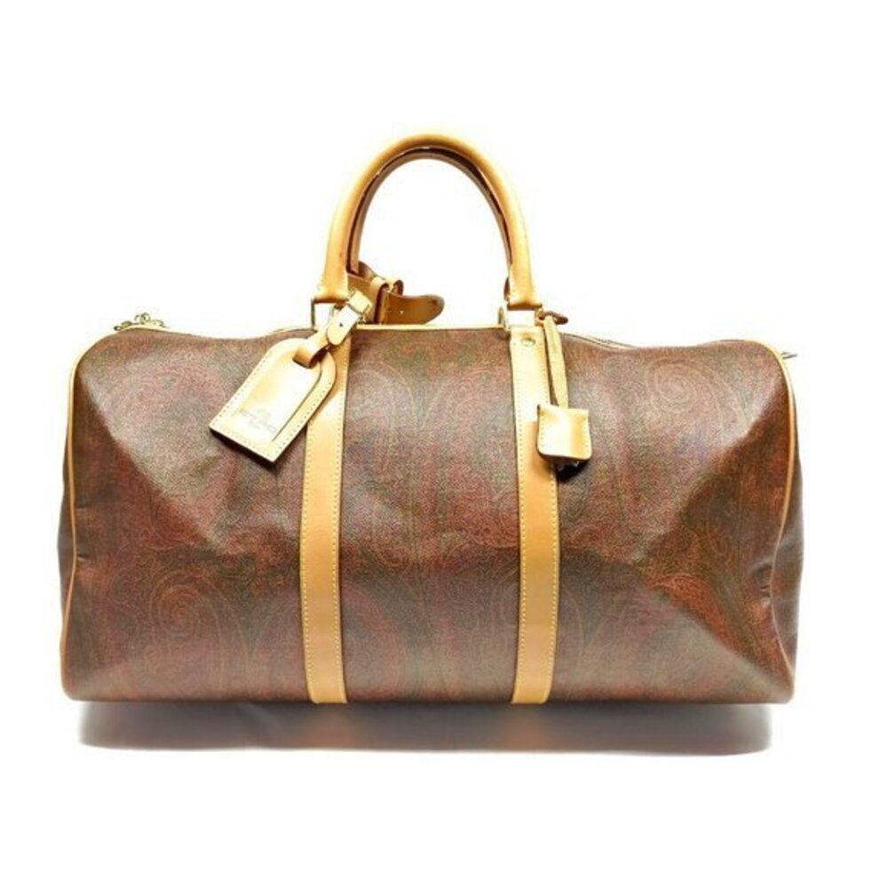 Etro Boston 45 Bag Brown PVC, lock & key!  Poshmark authenticated 2023! Love!​​